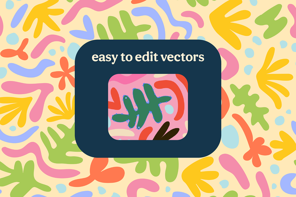 Abstract Matisse - Vector Pattern, a Pattern Graphic by weenkcreative (Photo 3 of 4)