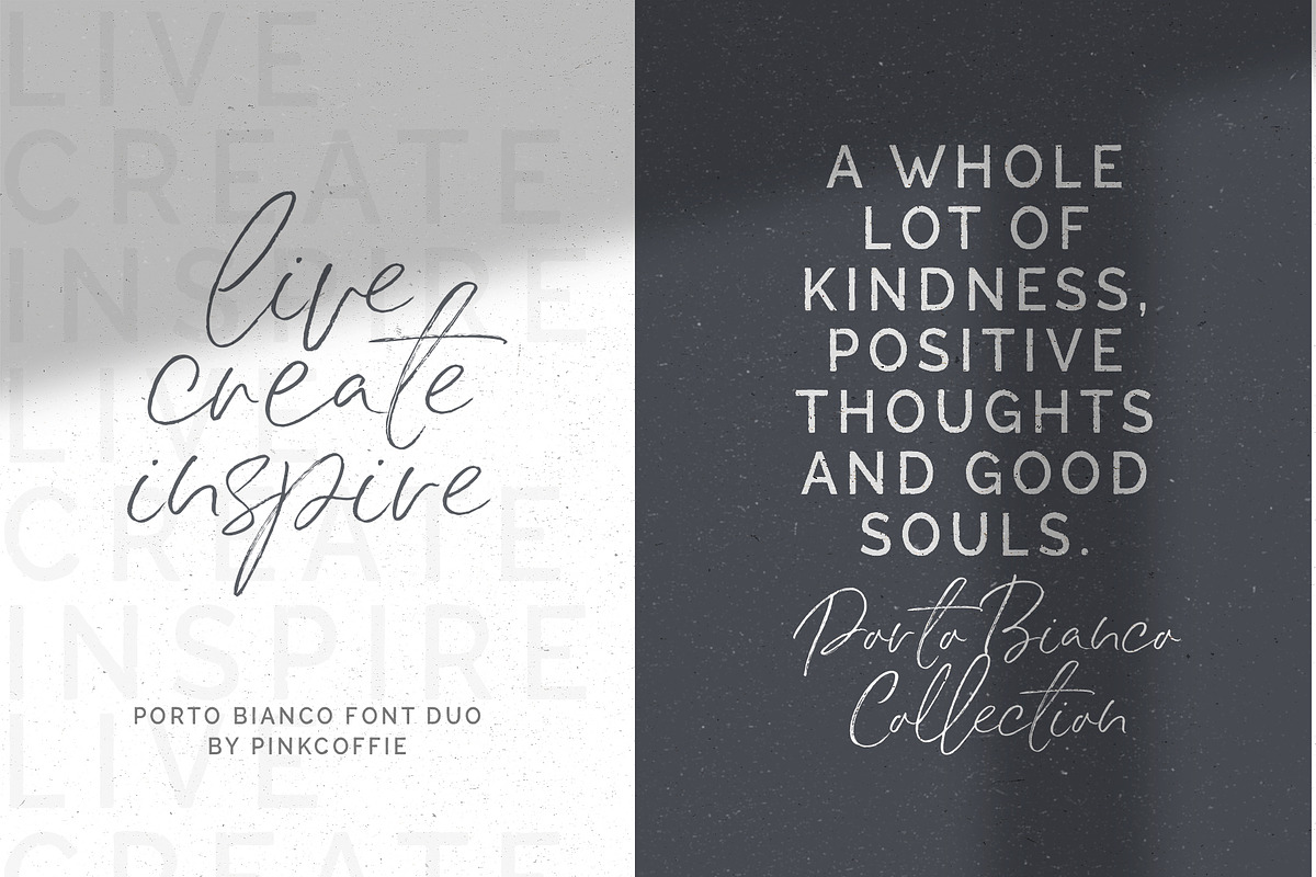Porto Bianco | Script + Sans Serif, a Sans Serif Font by Pink Coffie (Photo 16 of 25)