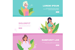 Beauty salon banners. female persons, an Object Illustration by Onyx