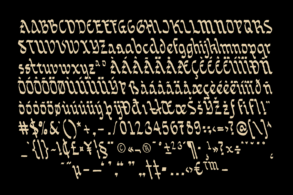 SFC Sortvane, a Blackletter Font by Skilline Supply Co. (Photo 9 of 15)