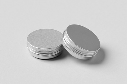 Metal cosmetic jar mockup JPEG
