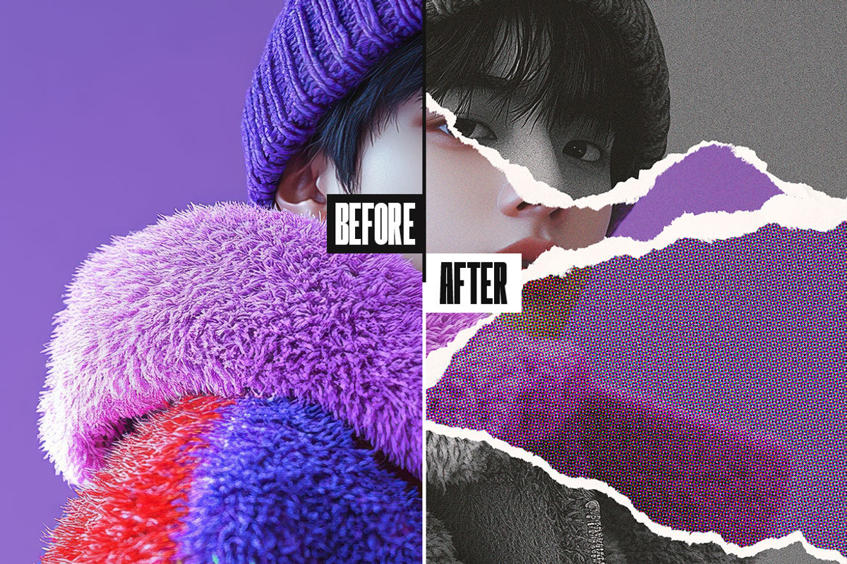 Ripped Magazine Photo Effect, a Layer Style Add-On by iDoodle Studio (Photo 2 of 4)