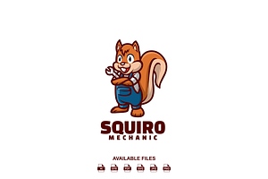 Squirrel Mechanic Logo, a Design Template by artchiles_design