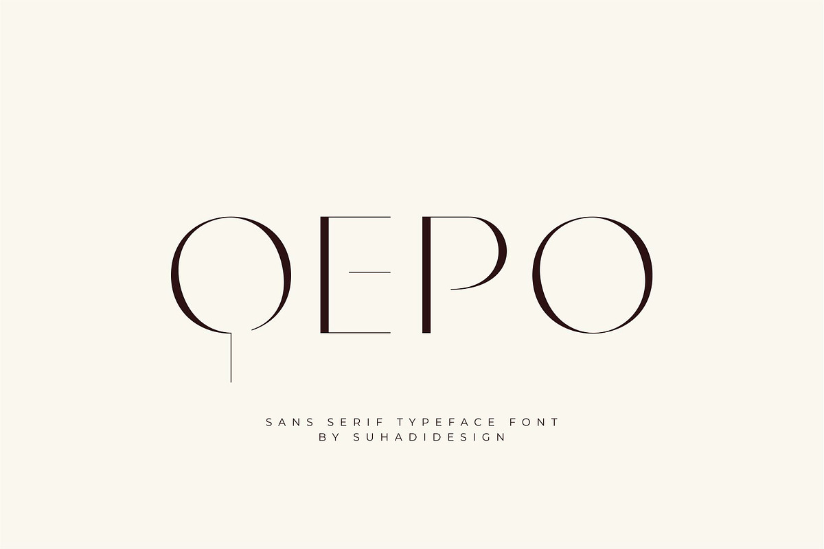 Qepo - Sans Serif Typeface Font, a Sans Serif Font by suhadidesign (Photo 1 of 11)