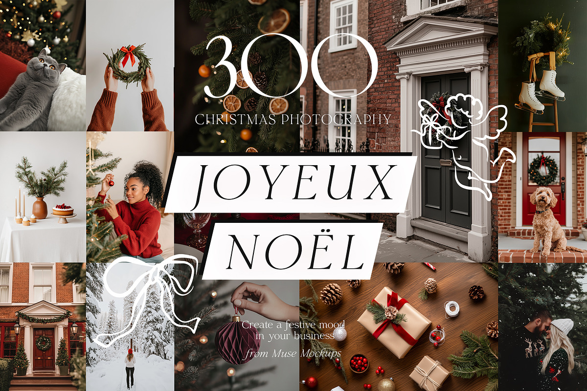 Joyeux Noel 300 Christmas Photos, a Holiday Photo by Muse Mockups (Photo 1 of 24)