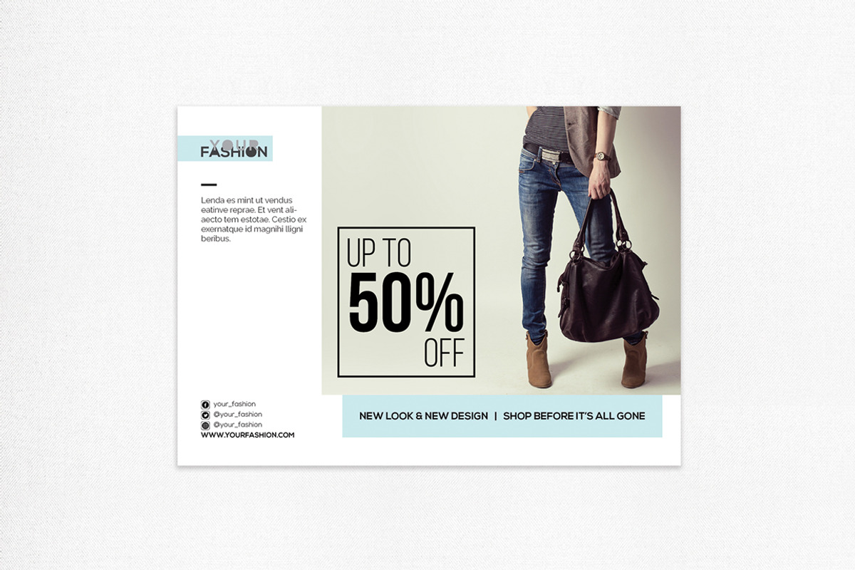 Fashion Postcard Flyer, a Card Template by BetterSry (Photo 2 of 7)