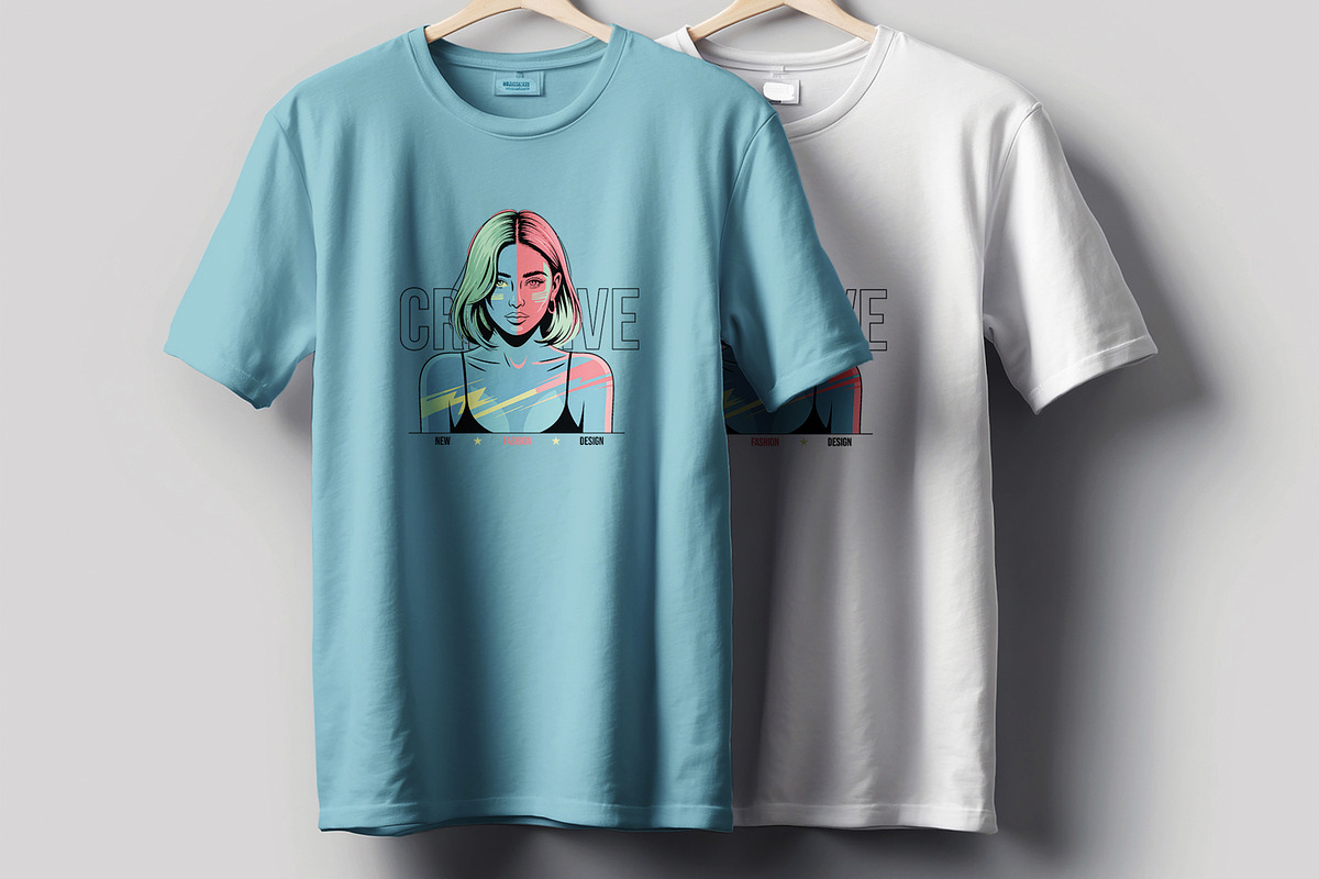 Vibrant Duality T shirt Design, a Stationery Template by MightyDesign (Photo 3 of 6)