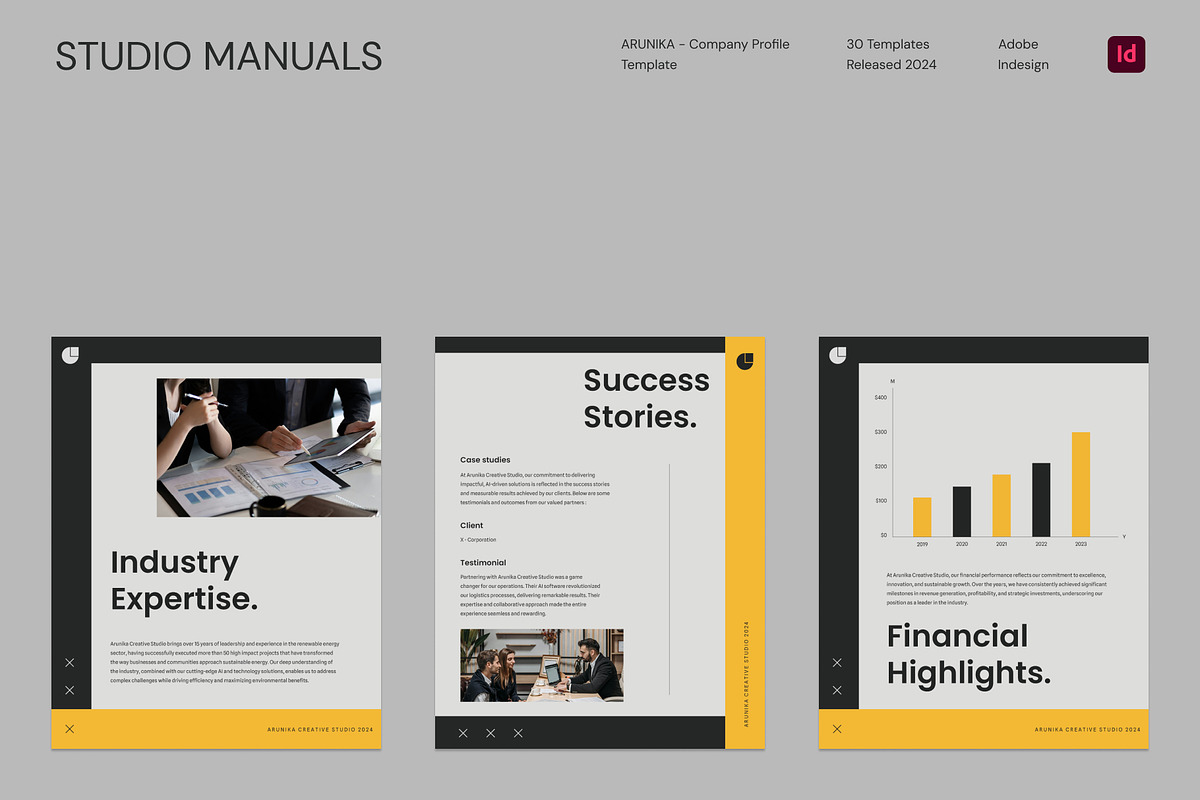 ARUNIKA – Company Profile Template, a Social Media Template by Studio Manuals (Photo 2 of 8)