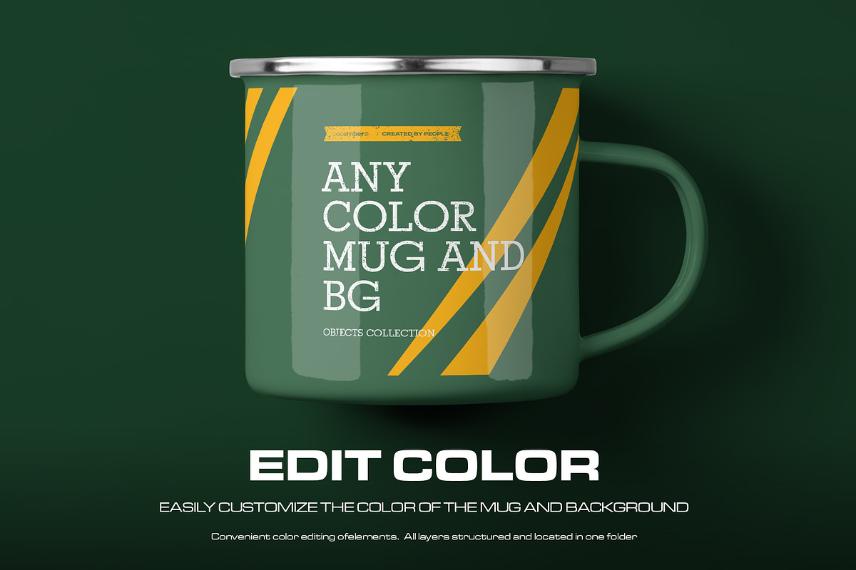 7 Mockups of Enamel Metal Mug, a Cups & Container Mockup by Grow Design Craft Studio (Photo 2 of 8)