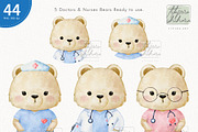 Nurse and Doctor Bear Medical, a Healthcare Illustration by TitaLivingArt (Thumbnail 2 of 9)