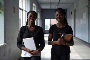 African Christian Students with Books, a School & Education Photo by Davizro's Market