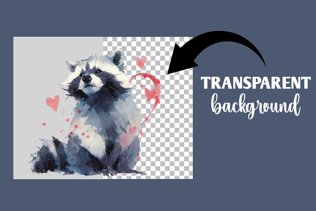 Funny Valentine Raccoon Clipart, an Illustration by Designworld (Photo 6 of 6)