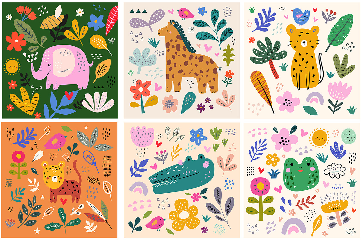 Cute baby animals collection, an Animal Illustration by MoleskoStudio (Photo 8 of 33)