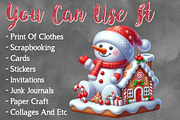 Christmas Funny Snowman Watercolor, a Seasonal Illustration by Craft Nest (Thumbnail 5 of 5)