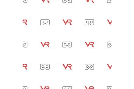 Seamless Modern Pattern With VR