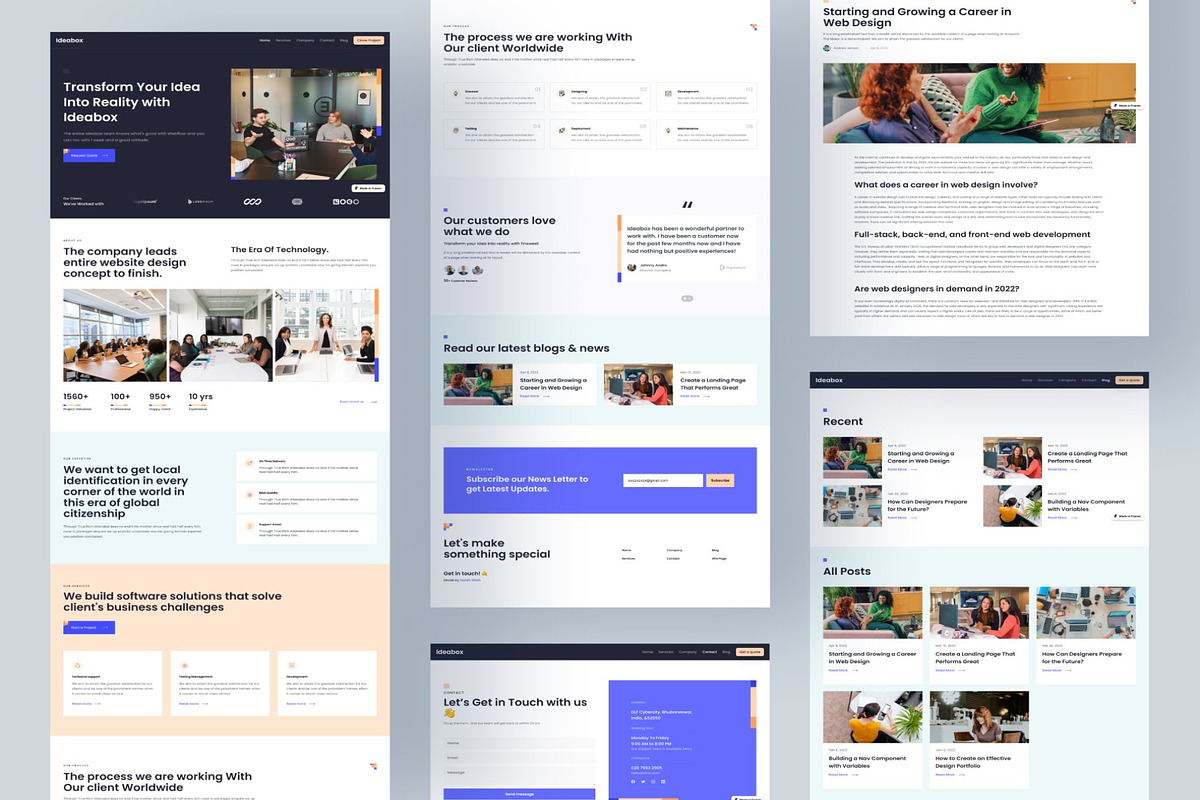 Ideabox-Website Template for Framer, a Landing Page Template by Lumina_ui_ux202 (Photo 2 of 6)