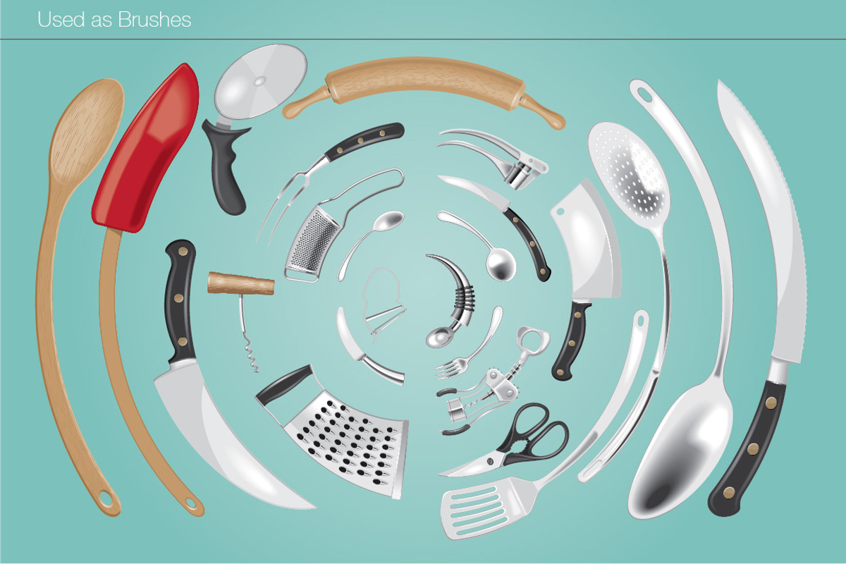 Kitchen Utensils Brushes, a Brush Add-On by Industrial Artworks (Photo 2 of 3)