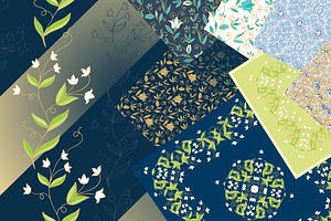 Seamless Patterns With Campanula