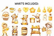 Bee and Honey Clipart Bundle, an Illustration by PassionPNGcreation (Thumbnail 3 of 12)