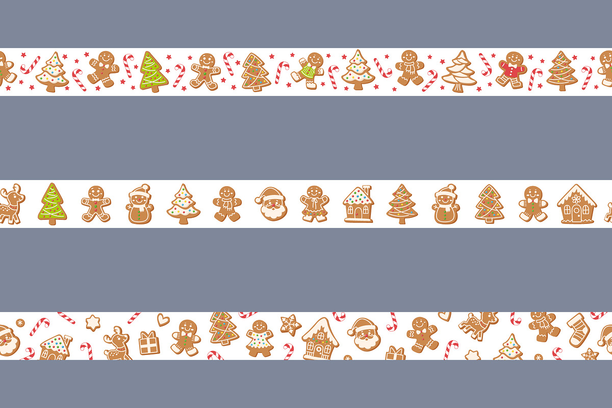 Christmas seamless borders, a Pattern Graphic by Barsuk's Shop (Photo 1 of 2)