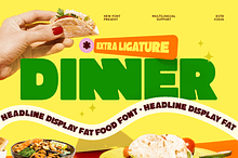 DINNER - Headline Bold Fat Font