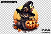 Halloween Black Cat Clipart Bundle, a Seasonal Illustration by Creative Arslan (Thumbnail 9 of 9)