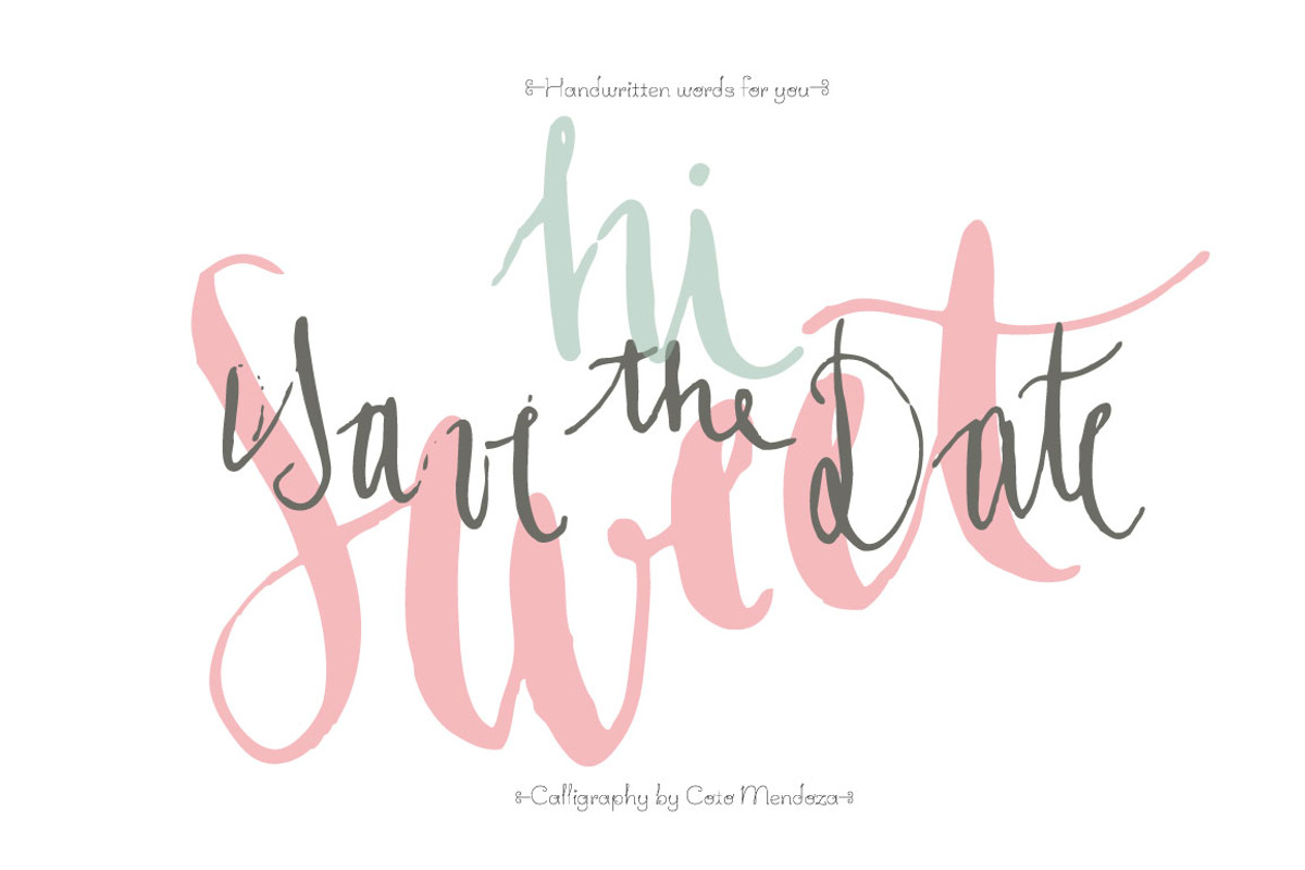 Handwritten words for you, a Texture Illustration by MendozaVergara (Photo 3 of 5)