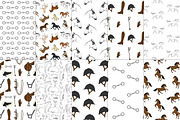 Equestrian seamless patterns set, a Pattern Graphic by Swetsol (Thumbnail 2 of 9)