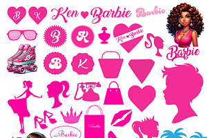 Pink Barbie Birthday Party Svg