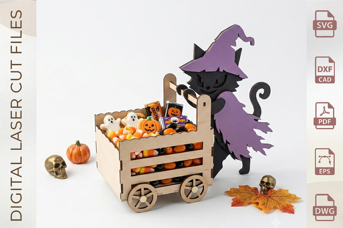 Halloween Candy Box Laser Cut Bundle, an Object Graphic by WoodoraCut (Photo 9 of 14)
