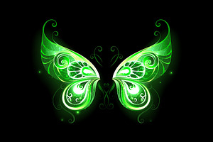 Green Fairy Wings