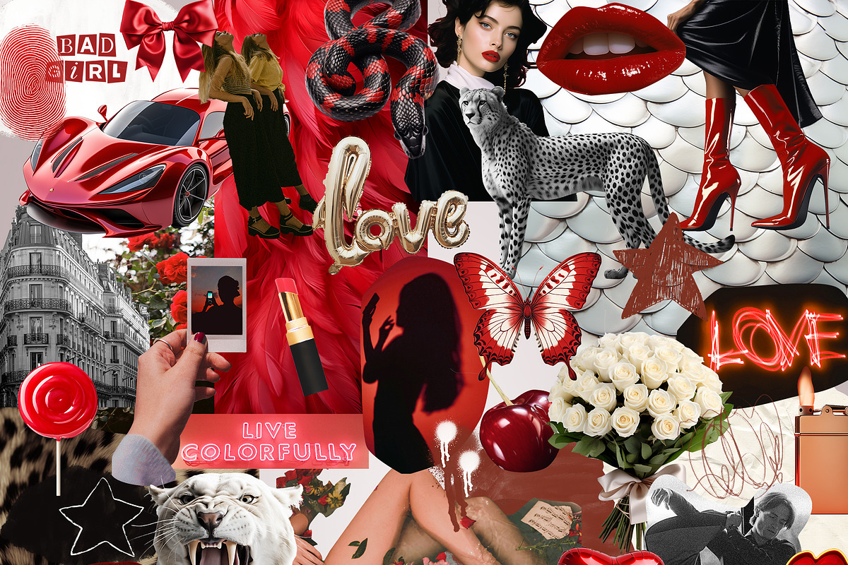 Red Aura. Collage Pack, an Object Graphic by Lidberia (Photo 3 of 6)