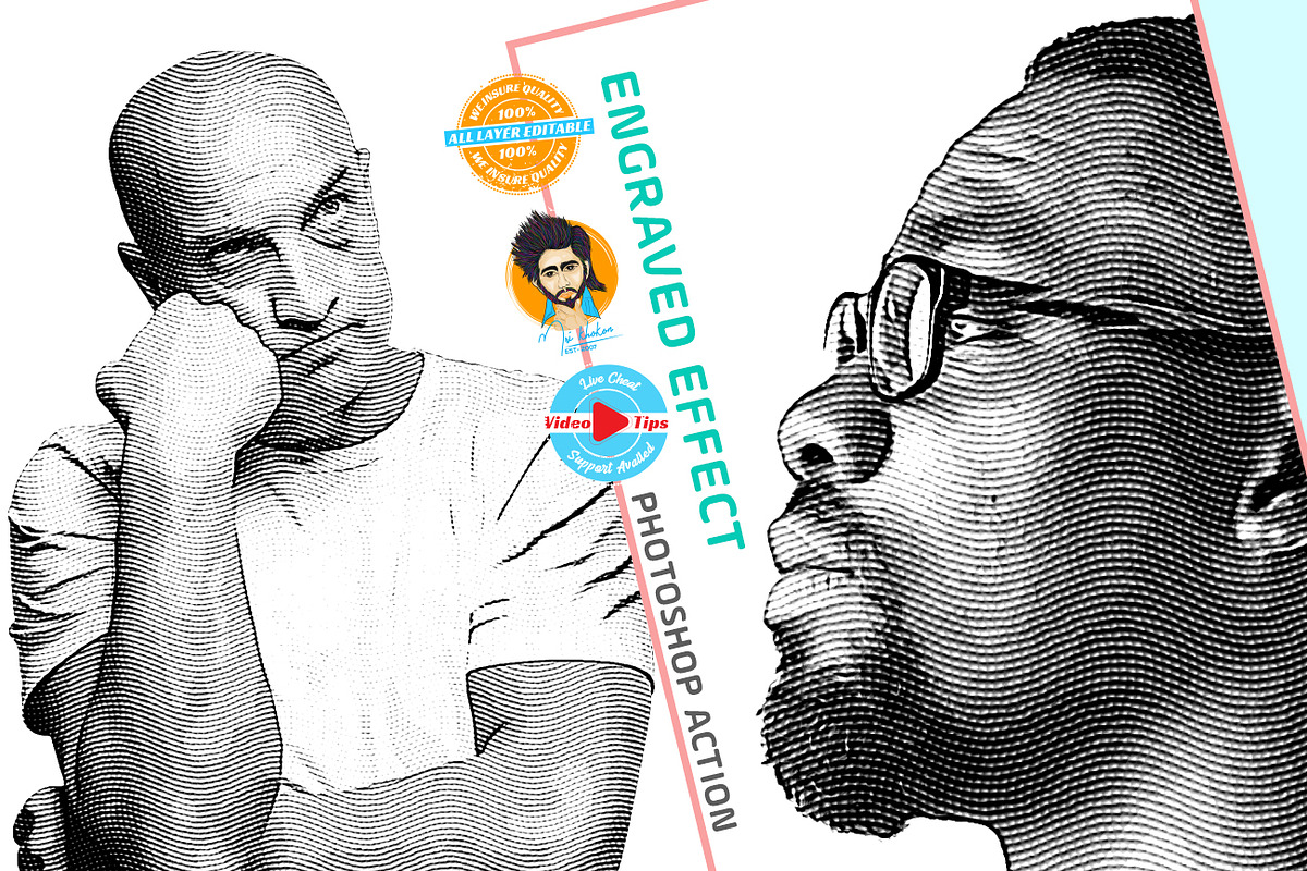 Engraved Effect Photoshop Action, an Action Add-On by MRI STUDIO (Photo 3 of 26)