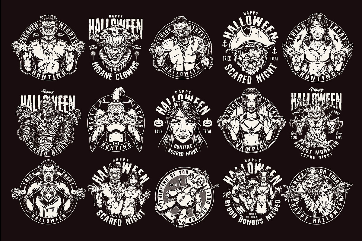 44 Halloween t-shirt designs, a Branding & Logo Template by DGIM studio (Photo 7 of 13)