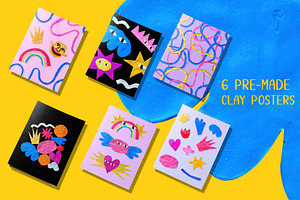 Hand Made Plasticine Clay Shapes