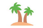 Palm Tree Flat Icon, a Duotone Icon by Pexelpy (Thumbnail 2 of 2)