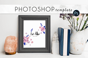 Grey and Floral Frame Mockup, a Print Template by Ashley Alexandra Design (Thumbnail 1 of 5)