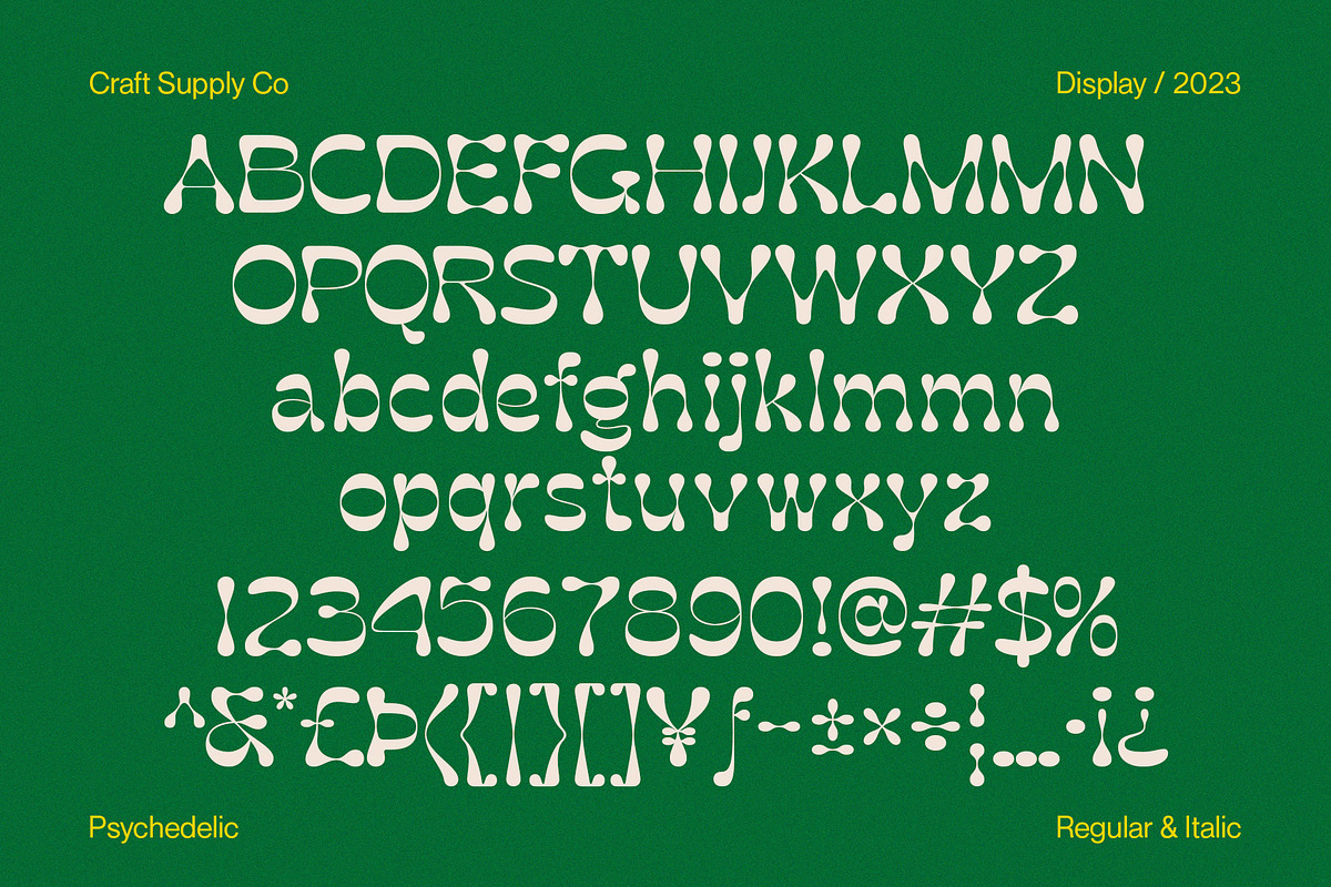 Gadion – Psychedelic Typeface, a Sans Serif Font by Craft Supply Co. (Photo 6 of 8)