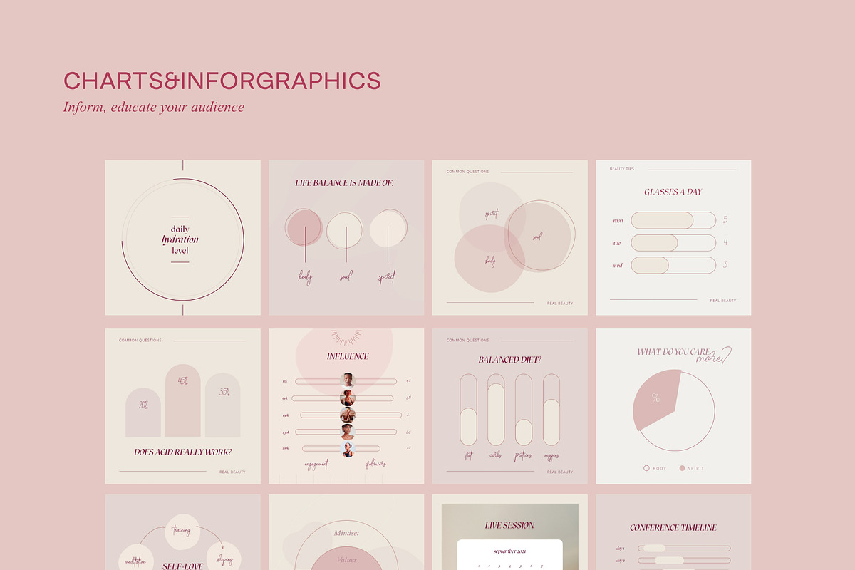 Wellness Social Media Kit CANVA PS, a Social Media Template by Sparrow & Snow (Photo 3 of 26)
