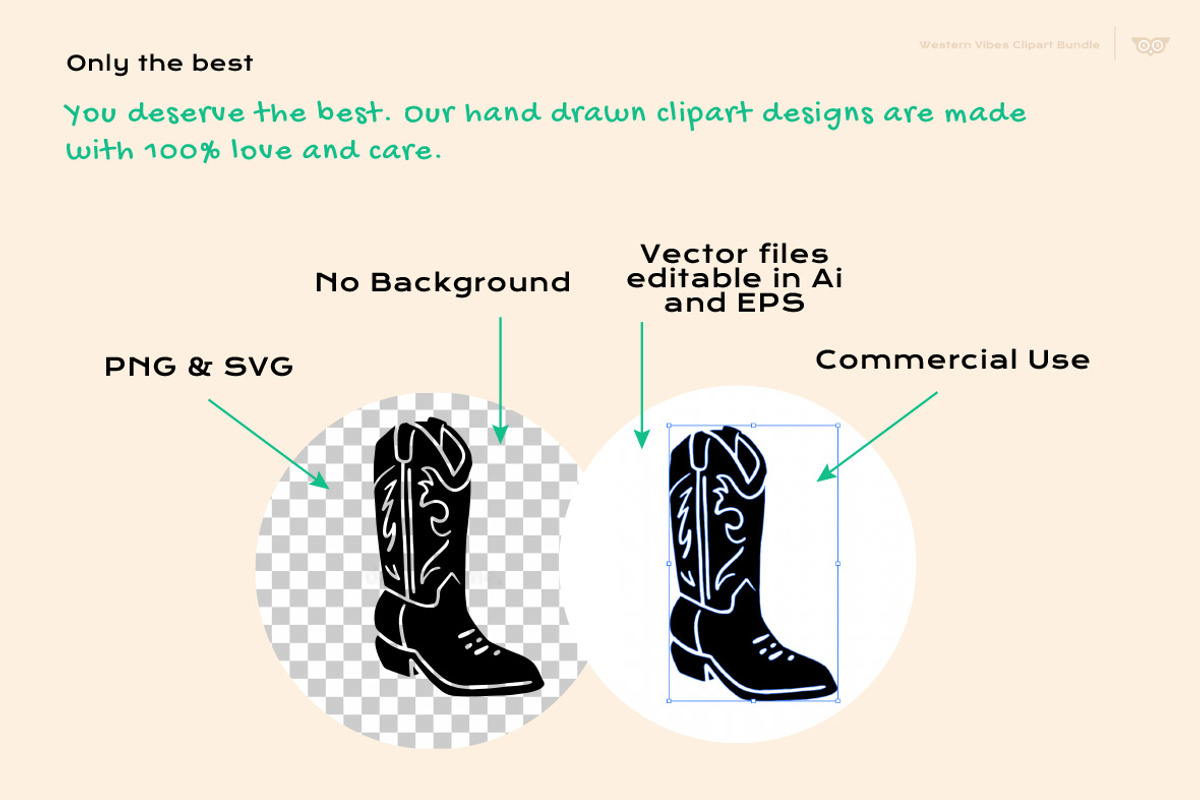 Western Vibes Clipart Bundle, an Object Illustration by ClayStudio (Photo 3 of 8)