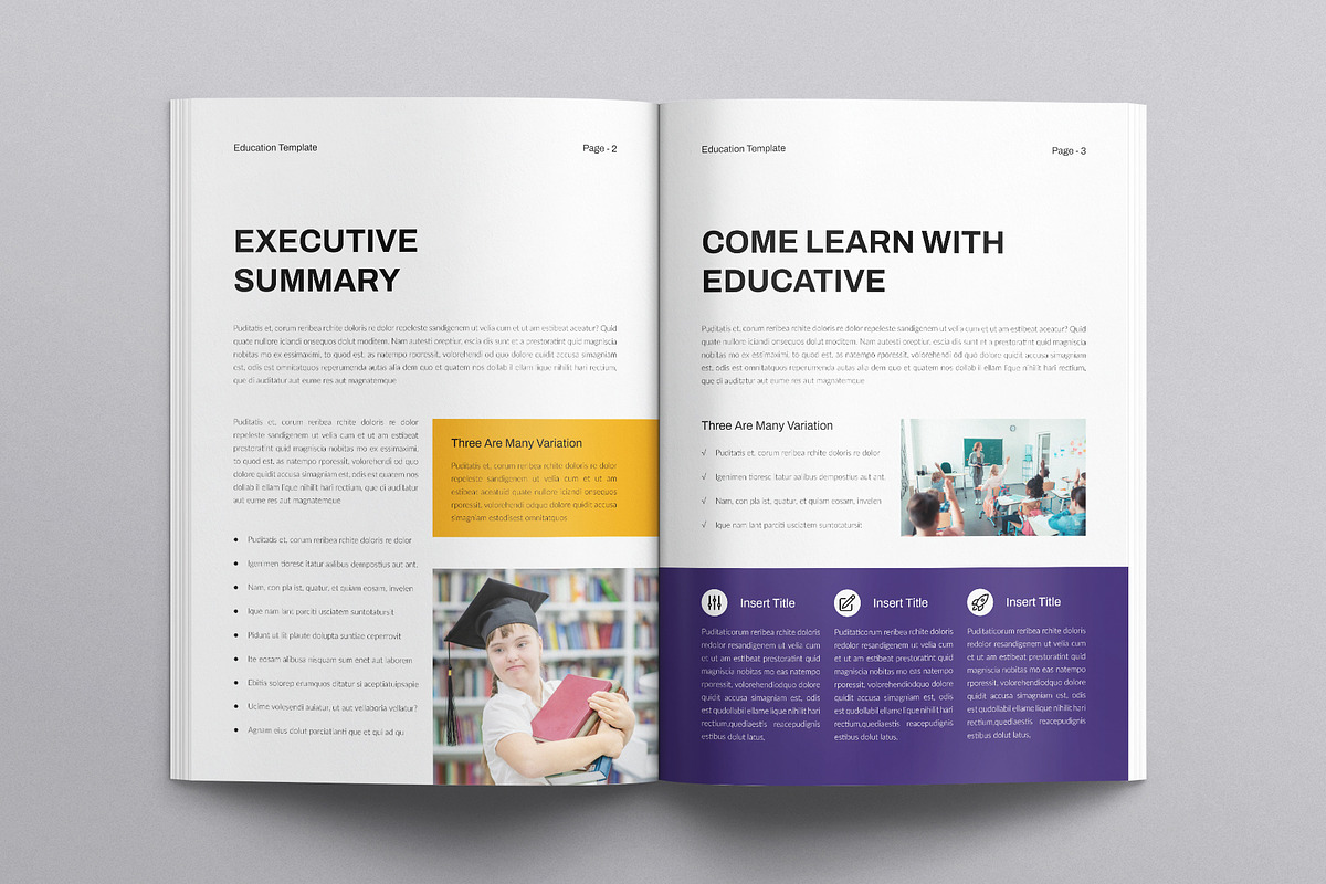 Education Template, a Brochure Template by E-Type (Photo 2 of 7)