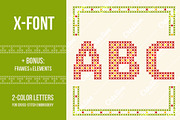 Cross-stitch letters (alphabet, ABC), an Illustration by Slanapotam (Thumbnail 1 of 4)