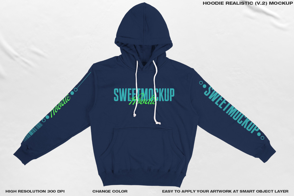 HOODIE REALISTIC (V.2) MOCKUP, a Hoody Mockup by DaldSgh (Photo 3 of 12)