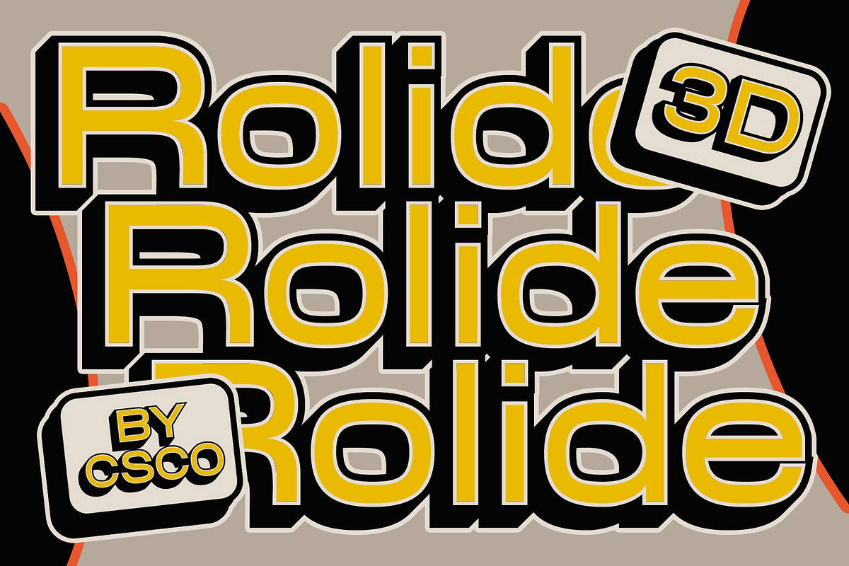 Rolide 3D, a Sans Serif Font by Craft Supply Co. (Photo 1 of 8)