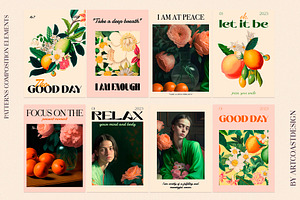 Citrus Garden Floral Set & Poster