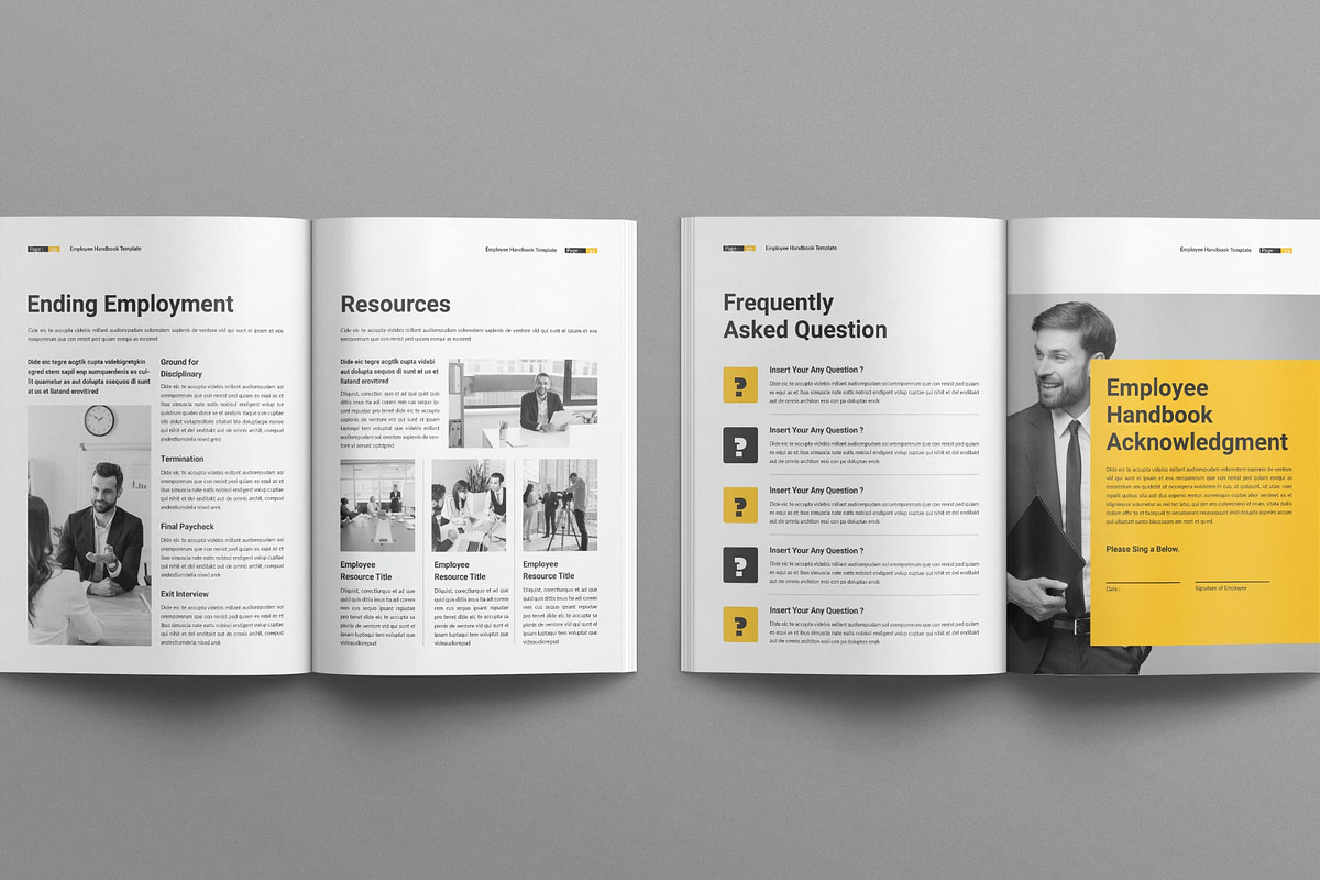 Employee Handbook Template, a Brochure Template by E-Type (Photo 8 of 9)