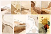 Minimalist Boho Lines Trails Shapes, a Background Graphic by PrintHaven Designs (Thumbnail 2 of 9)