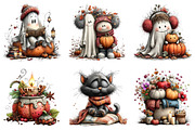 Whimsical Cozy Halloween Clipart, a Seasonal Illustration by DreamArtGraphic (Thumbnail 2 of 5)