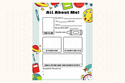 All About Me Printable Worksheet, an Education Illustration by MIRoots Design Studio (Thumbnail 3 of 8)