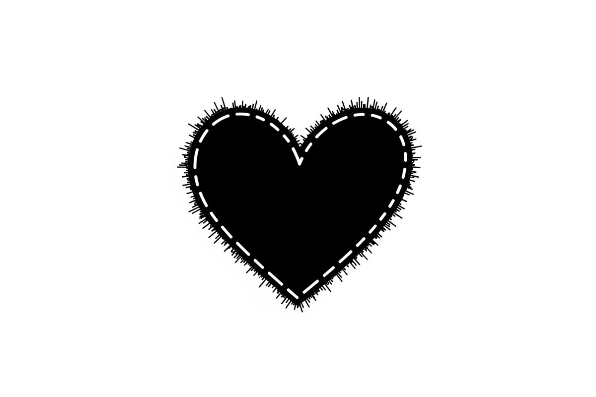 Stitched Heart Silhouette Vector Bun, an Illustration by Designs_River (Photo 31 of 41)
